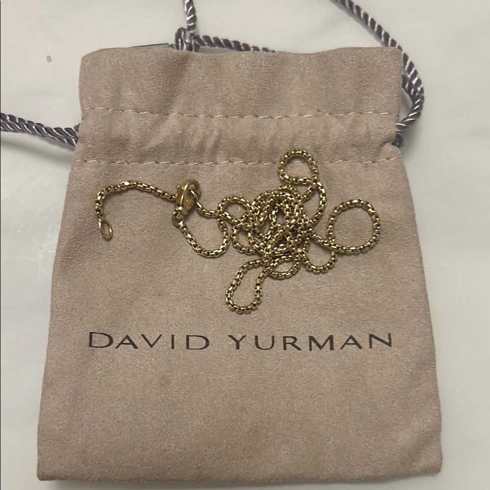 Gorgeous brand new David Yurman box gold necklace !